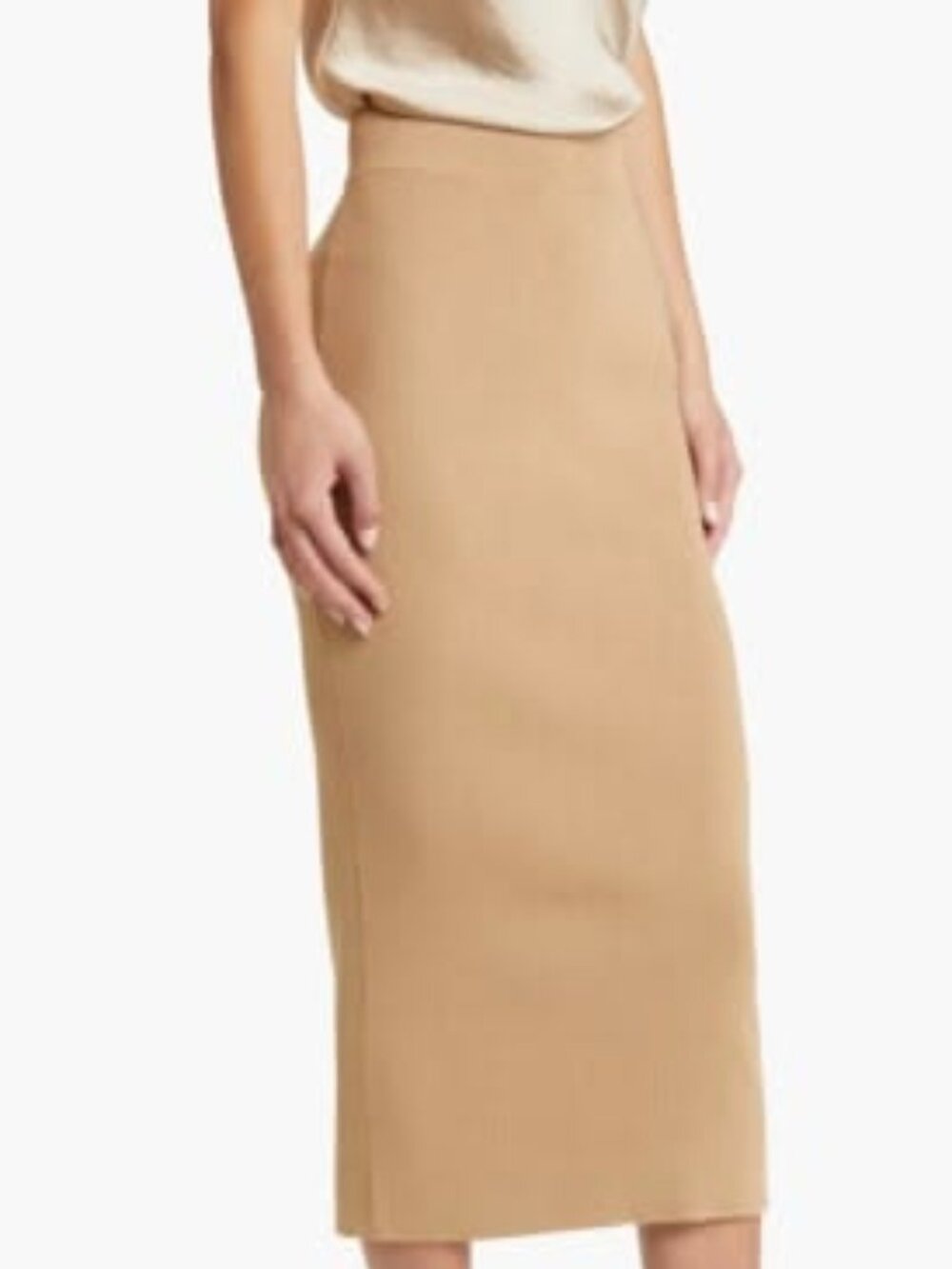 Open Edit knit ribbed skirt
